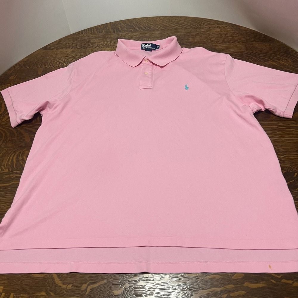 Polo Ralph Lauren Polo Shirt Mens 2XL Big Pink Short Sleeve Pony Logo